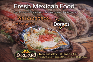 Authentic Mexican food at El Reparo restaurant in Liberty Indiana